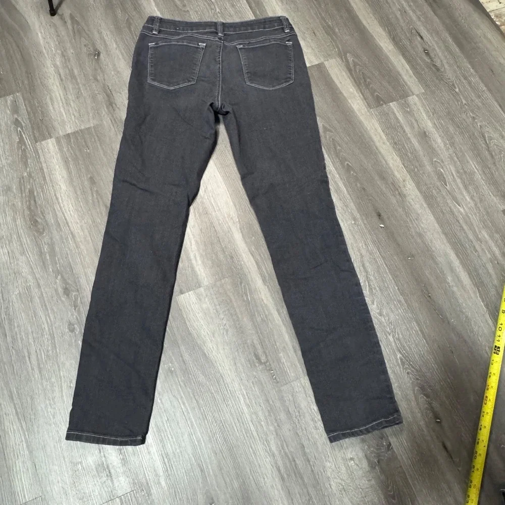 prAna Women's Black Gray Jeans Size 4/27 Straight Slim Stretch Denim Pants